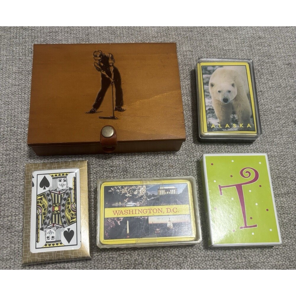 Playing Cards Lot Gemaco Alaska Polar Bear Washington DC Souvenir Ox Bay Decks